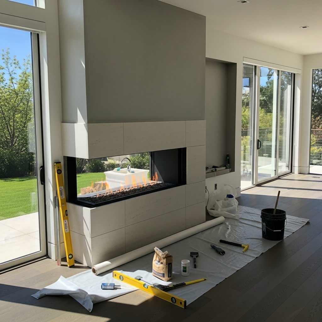 Fireplace installation