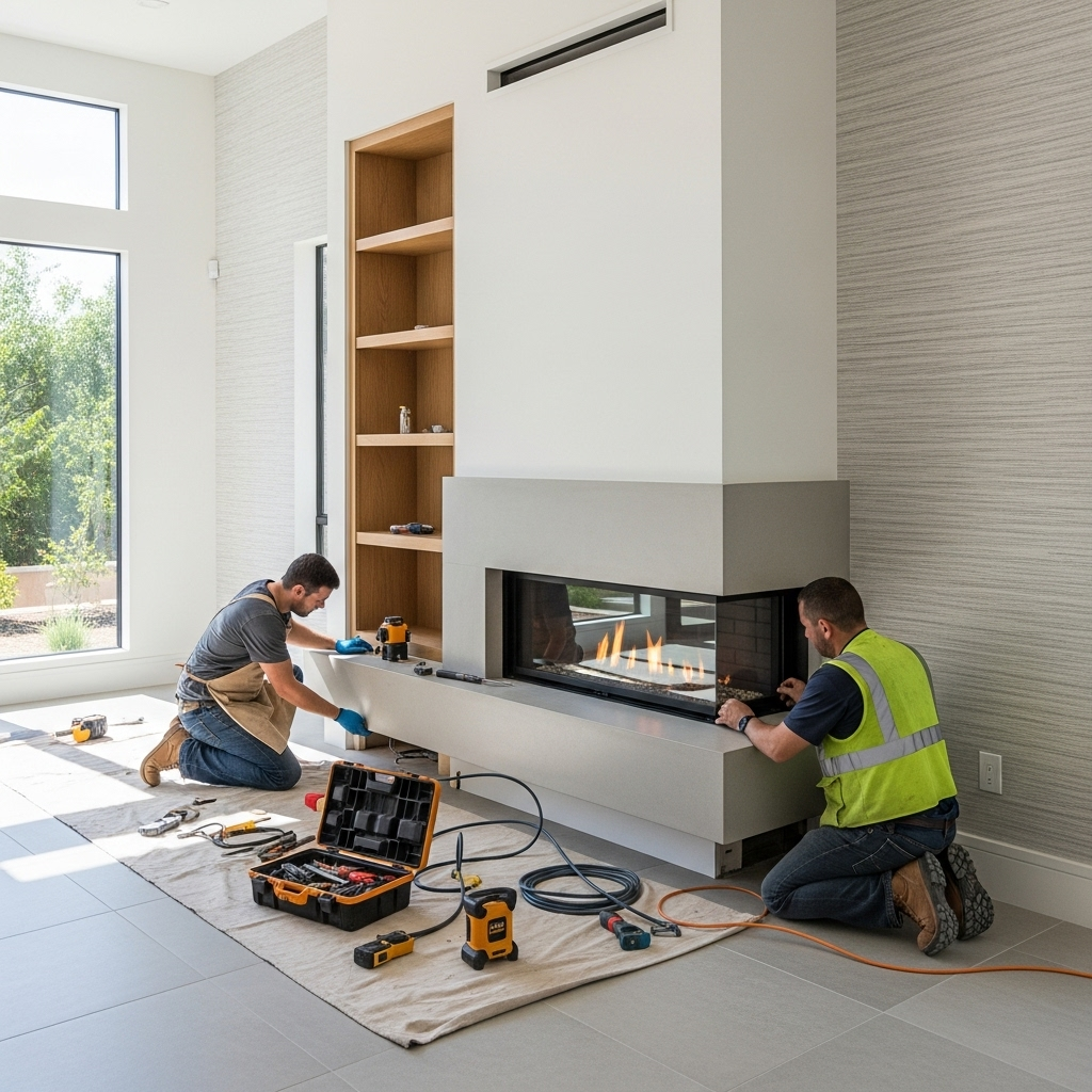 Fireplace installation
