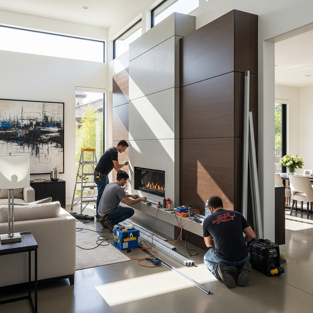 Fireplace installation