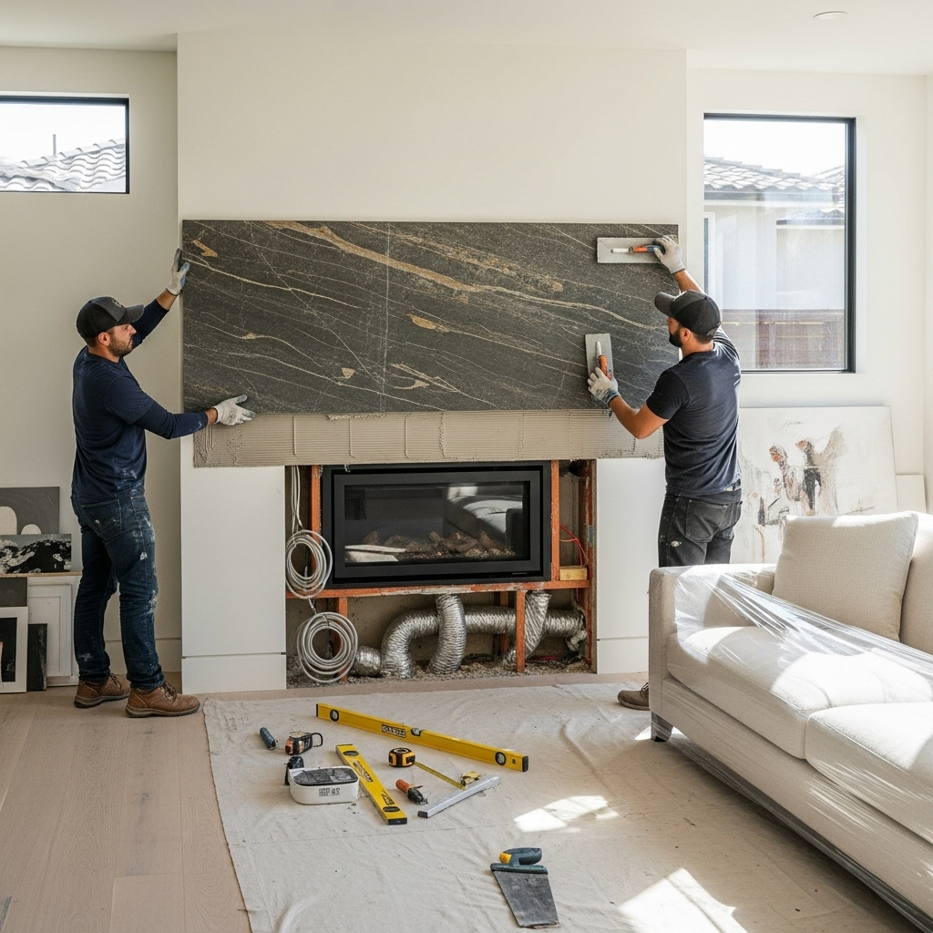 Fireplace installation