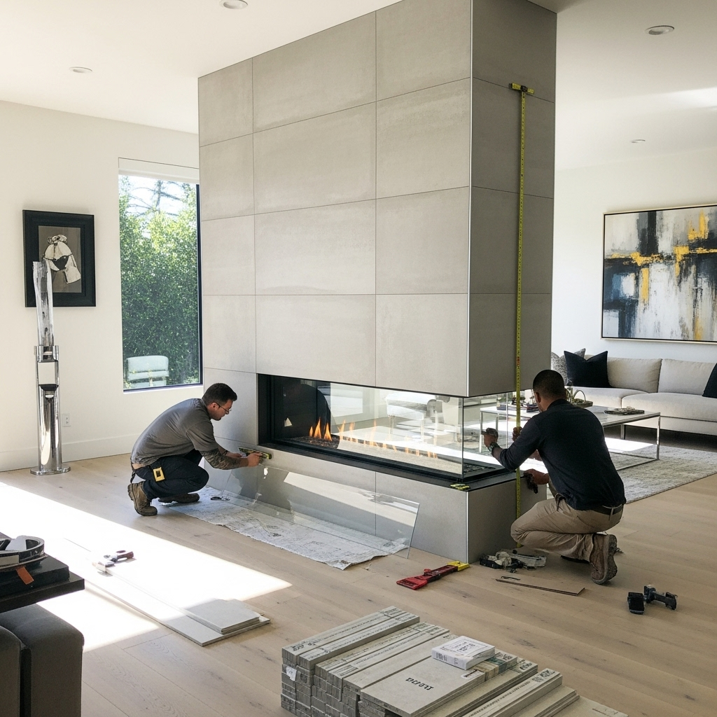 Fireplace installation